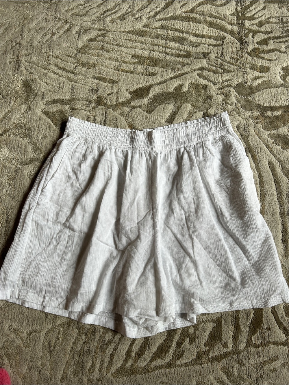 Abound White High-Waist Linen Shorts